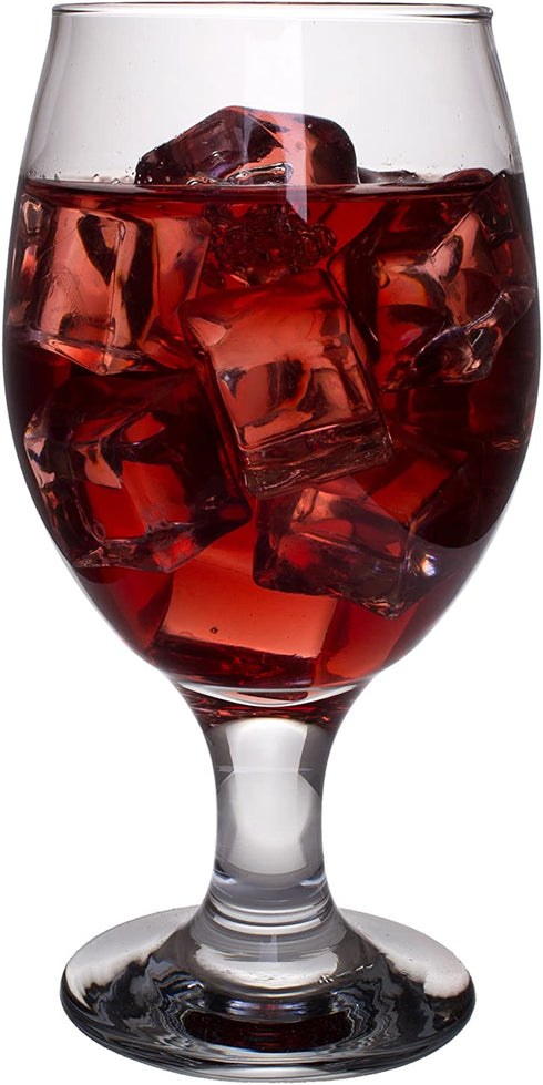 Belluno Classic Clear Glasses for Water, Juice, Liquor - Wine Goblets - Set of 4 (13.5 Ounces)