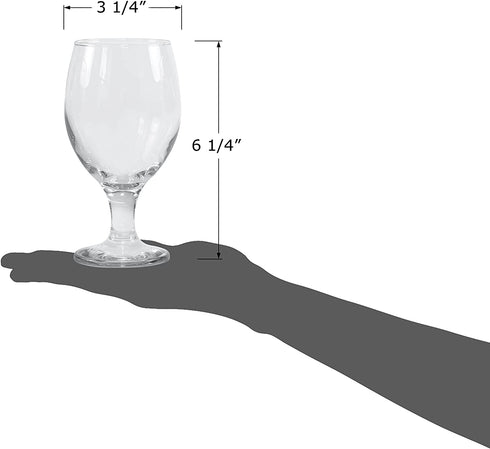 Belluno Classic Clear Glasses for Water, Juice, Liquor - Wine Goblets - Set of 4 (13.5 Ounces)