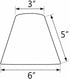 Aspen Creative White, 32118-2 Small Hardback Empire Shape Chandelier Clip-On Lamp Shade Set (2 Pack), Transitional Design, 6" Bottom Width (3" x 6" x 5")