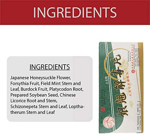 YIN CHIAO Chieh TU PIEN -Herbal Supplement for Respiratory Support (1 Box, 96 Tablets)