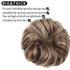 Qunlinta Messy Bun Hair Piece, Hair Bun Thick Updo Scrunchies Hair Extensions Ponytail Hair Pieces for Women Girls Light Brown Mix Ash Blonde