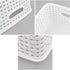 Saedy Plastic Pantry Storage Baskets Bin, 10.03" x 7.59" x 4.09", 6 Packs, White