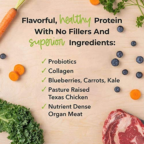 iHeartDogs Dog Food Topper - Freeze-Dried Raw Dog Food Seasoning - Grain Free Superfood Meal Mixer (Chicken, 3 Ounce)