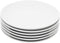 Miicol Durable Porcelain 6-Piece Dessert Plate Set, Elegant White Serving Plates (6-inch dessert plates)