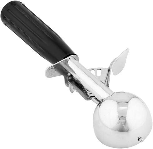 Met Lux 1.25 Ounce Portion Scoop, 1 Durable Cookie Scoop - #30, With Black Handle, Stainless Steel Disher, For Portion Control, Scoop Cookie Dough, Cupcake Batter, or Ice Cream - Restaurantware