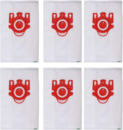 Mumaxun 6pcs Replacement for Miele FJM Vacuum Bags, fit S200 , S300, S500, S4000, S6000, Compact C1/C2 Series