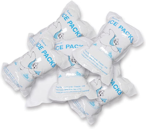 Ice Pack for Shipping Frozen Food Ice Pack for Lunch Box Bags Cooler Dry Pack Ice Cells Auto Water Absorption, Leakproof, Reusable, Transport Perishables, Long Lasting Cold Pack-25 Packs, 5.5"x 3.9"