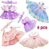 Fashion Doll Clothes 5 Set Complete Baby Doll Clothes for 12-14 Inch Doll Clothes with 12-14 Inch Reborn Baby Doll Clothes Accessories,My Life Doll Clothes,Our Generation Dolls Clothes