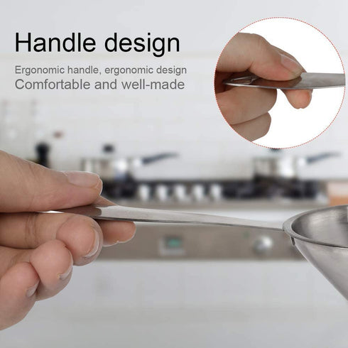 Funnels for Kitchen Use, YGDZ 3pcs Metal Stainless Steel Funnels Set, Small Mini Kitchen Funnels for Filling Bottles Liquid Essential Oils, 2pcs Cleaning Brushes