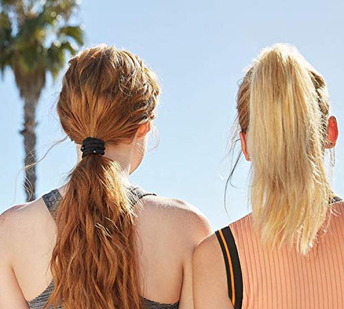 Black Braided Hair Ties for Women 18 Pcs Hair Ties Braided Hair Tie Braided Ponytail Holders Braided Hair Elastics Men Bracelet Thick Bands
