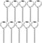 QOFOWIN 5/32” Standard Hex Dogging Key with Full Loop, Allen Wrench Door Key for Push Bar Panic Exit Devices, Solid Metal - 10 Packs.(5/32, silver)