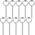 QOFOWIN 5/32” Standard Hex Dogging Key with Full Loop, Allen Wrench Door Key for Push Bar Panic Exit Devices, Solid Metal - 10 Packs.(5/32, silver)