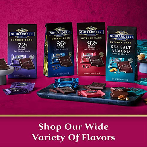 GHIRARDELLI Intense Dark Chocolate Bar, Raspberry, 3.5 Oz Bar