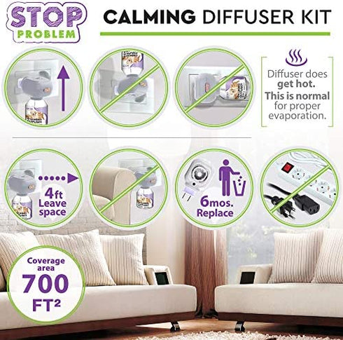 Beloved Pets Cat Calming Diffuser & Pet Anti Anxiety Products - Feline Calm Pheromones Plug in & Cats Stress Relief Comfort Help with Aggression, New Zone, Pee, Fighting with Dogs & Other Behavior