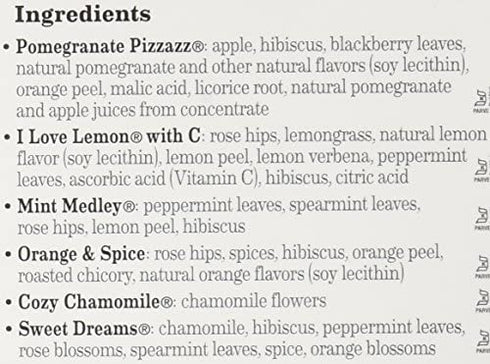 Bigelow Assorted Herb Tea 6 Varieties 18 Bags (Pack of 2)
