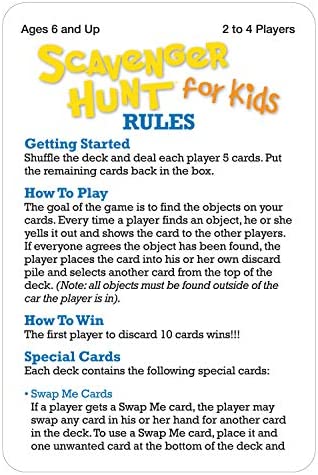 Briarpatch Travel Scavenger Hunt Card Game for Kids, Activities for Family Vacations, Road Trips and Car Rides, Ages 7 and Up