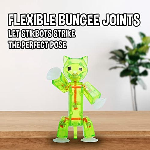 Zing Stikbot Pets 5 Pack, Set of 5 Stikbot Collectable Action Figures, Includes 1 Bulldog, 1 Monkey , 1 Cat and 2 Dogs, Create Stop Motion Animation