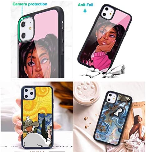 XUNQIAN Compatible for iPhone 12 Case, iPhone 12 Pro Case, Black Leopard Cheetah Animal Skin Print Art Thin Soft Black TPU +Tempered Mirror Protective Case for Apple 12/12 Pro (for iPhone 12/12 Pro)