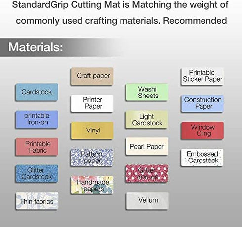 12x12 Cutting Mat for Cricut Maker 3/Maker/Explore 3/Air 2/Air/One(Standardgrip 3 Mats),REALIKE Gridded Adhesive Non-Slip Cut Mat Replacement Accessories Set for Craft Vinyl
