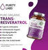 Purity Labs Pure Organic Trans-Resveratrol - Vegan Supplements for Heart, Skin, Hair, Nails - Anti Aging Antioxidant Supplement - 90 Capsules