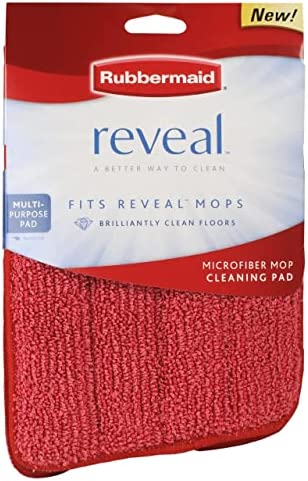 Rubbermaid Reveal Spray Mop Replacement Wet Mopping Microfiber Pad (FG1M1900RED)