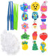 VICOVI 3700+ Colorful Rubber Bands Glow in The Dark Set Included: 3600+ Premium Quality Loom Bands in 6 Colors + 100 S-Clips + 15 Lovely Charms + 6 Crochet Hooks, No Loom Board Included.