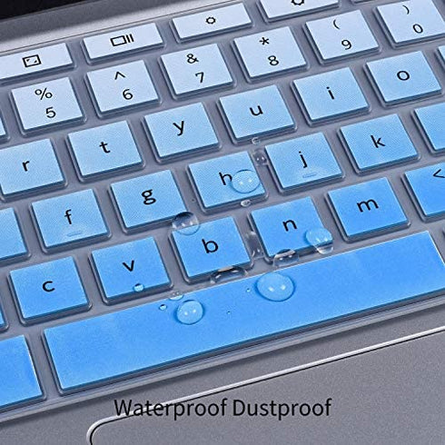 Keyboard Cover for Samsung Chromebook 4 3 XE310XBA XE500C13 XE501C13 11.6/Chromebook Plus V2 12.2" XE520QAB-K01US/15.6" Chromebook 4 XE350XBA-K01US XE350XBA-K03US XE350XBA-K05US/ , Gradual Blue