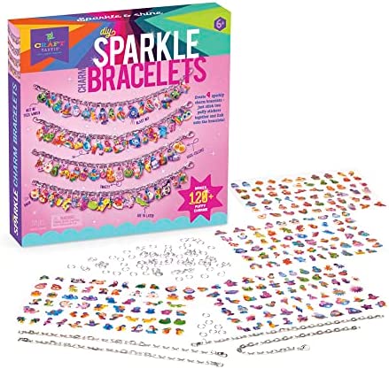 Craft-tastic — DIY Puffy Charm Bracelets Kit — Make Your Own Jewelry — Ages 6+