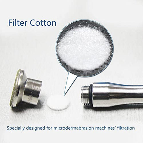 microdermabrasion Machine Filter Pads Microdermabrasions Filters, 500pcs Replacement Sponge Cotton Filter Round Filtering Pads for Blackhead Removal Beauty Machine(25mm)