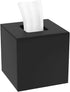 HIIMIEI Acrylic Tissue Box Cover 5.4x5.4x5.4'' Tissue Holder Napkin Dispenser for Home Office Restaurant-Black