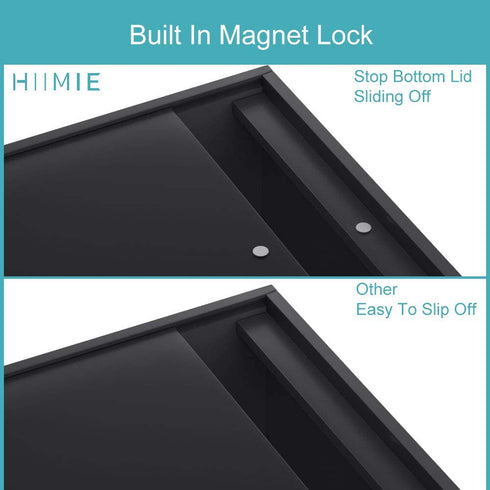 HIIMIEI Acrylic Tissue Box Cover 5.4x5.4x5.4'' Tissue Holder Napkin Dispenser for Home Office Restaurant-Black