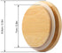 Picowe 6 Pack Bamboo Lids for Wide Mouth Mason Jar Storage Canning Jar Lids Ball Jars