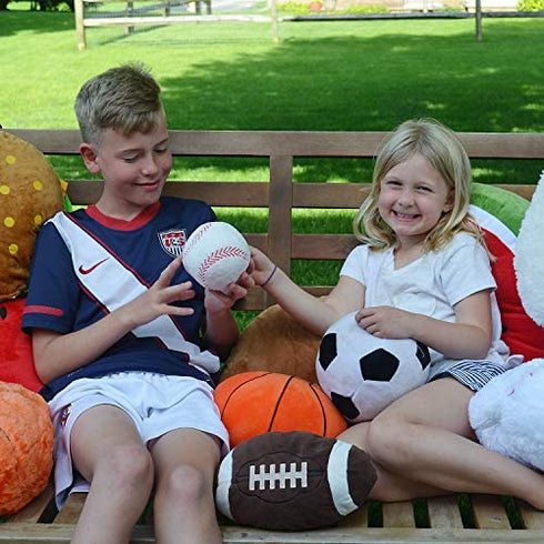 CatchStar Plush Baseball Stuffed Baseball Toy Durable Baseballs Plush Toy Soft Sports Ball Toy Gift for Kids Boy Baby Children Infant Toddler 4"