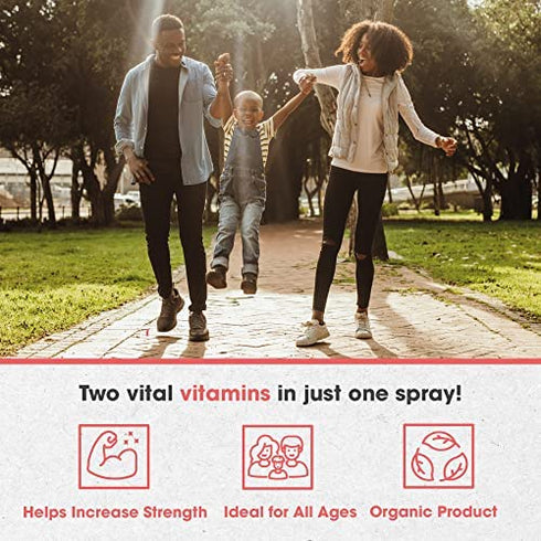 Advanced Vitamin D3 (5000 IU) and Vitamin K2 Spray, Liquid D supplement with K1, E Vitamins, Nano Technology for Instant Absorption and Custom Dosage for Adults and Kids (8 oz - 240 Servings)