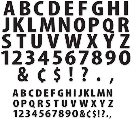 ArtSkills Black Vinyl Poster Letter and Number Stickers, 1" and 2", Assorted, 250 Pieces