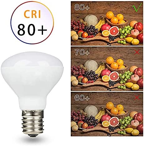 Haian R14 LED Bulb E17 Intermediate Base Mini Reflector Floodlight,4 Watt 400 Lumens,40 Watt Incandescent Equivalent,R14 E17 LED Light Bulb Non-dimmable 3000K Warm White (4 Pack)