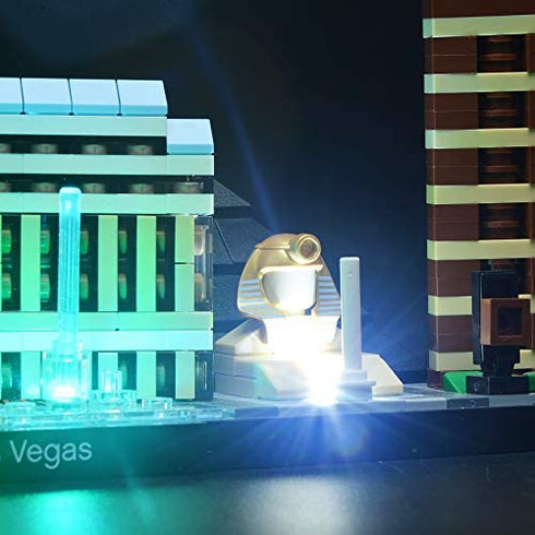 Briksmax Led Lighting Kit for Architecture Las Vegas- Compatible with Lego 21047 Building Blocks Model- Not Include The Lego Set