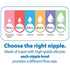Dr. Brown’s Natural Flow® Level 4 Narrow Baby Bottle Silicone Nipple, Fast Flow, 9m+, 100% Silicone Bottle Nipple, 6 Pack