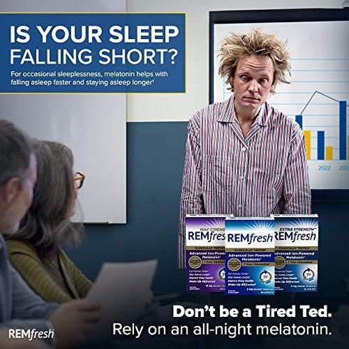 REMfresh 2mg Advanced Melatonin Sleep Aid Supplement (12 Caplets) | Drug-Free, Sleeping Pills to Support Restful, Natural Sleep | #1 Doctor Recommended | Pharmaceutical-Grade, Ultrapure Melatonin