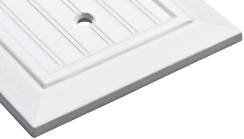 Franklin Brass W35276-PW-C Classic Beadboard Quad Decorator Wall Plate/Switch Plate/Cover, Pure White