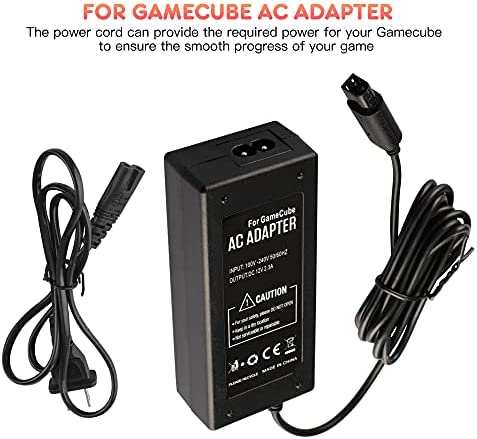 AC Power Supply for Gamecube, AC Power Adapter Cord and AV Cable for Nintendo Gamecube Console NGC