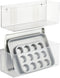 mDesign Plastic Adhesive Mount Storage Organizer Container for Kitchen or Pantry Wall Organization - Space Saving Holder for Sandwich Bags, Foil - 6 Inch Deep - Linge Collection - 2 Pack - Clear