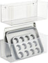 mDesign Plastic Adhesive Mount Storage Organizer Container for Kitchen or Pantry Wall Organization - Space Saving Holder for Sandwich Bags, Foil - 6 Inch Deep - Linge Collection - 2 Pack - Clear