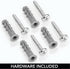 mDesign Plastic Adhesive Mount Storage Organizer Container for Kitchen or Pantry Wall Organization - Space Saving Holder for Sandwich Bags, Foil - 6 Inch Deep - Linge Collection - 2 Pack - Clear