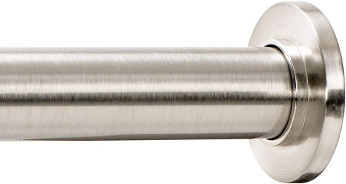 Ivilon Tension Curtain Rod - Spring Tension Rod for Windows or Shower, 16 to 24 Inch. Brushed Nickel