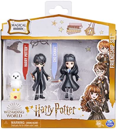 Wizarding World, Magical Minis Harry Potter and Cho Chang Friendship Set with Creature, Kids Toys for Ages 5 and up
