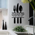 CUGBO Clean UP After Yourself Kitchen Wall Sticker, Fork Knife Spoon Wall Art Decor Mural for Kitchen Dining Room Restaurant Bar Decoration