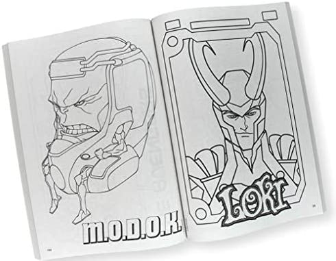 Avengers Coloring Book Set Bundle with Avengers Stickers and Superhero Door Hanger (Avengers Classic)