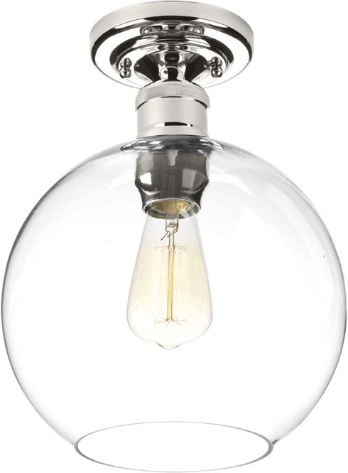 Progress Lighting P350046-104 Hansford Close-to-Ceiling, Polished Nickel