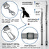 Seat Belt for Dogs with Elastic Bungee Buffer | Car Travel Accessories for Dogs Adjustible, Elastic (Grey)